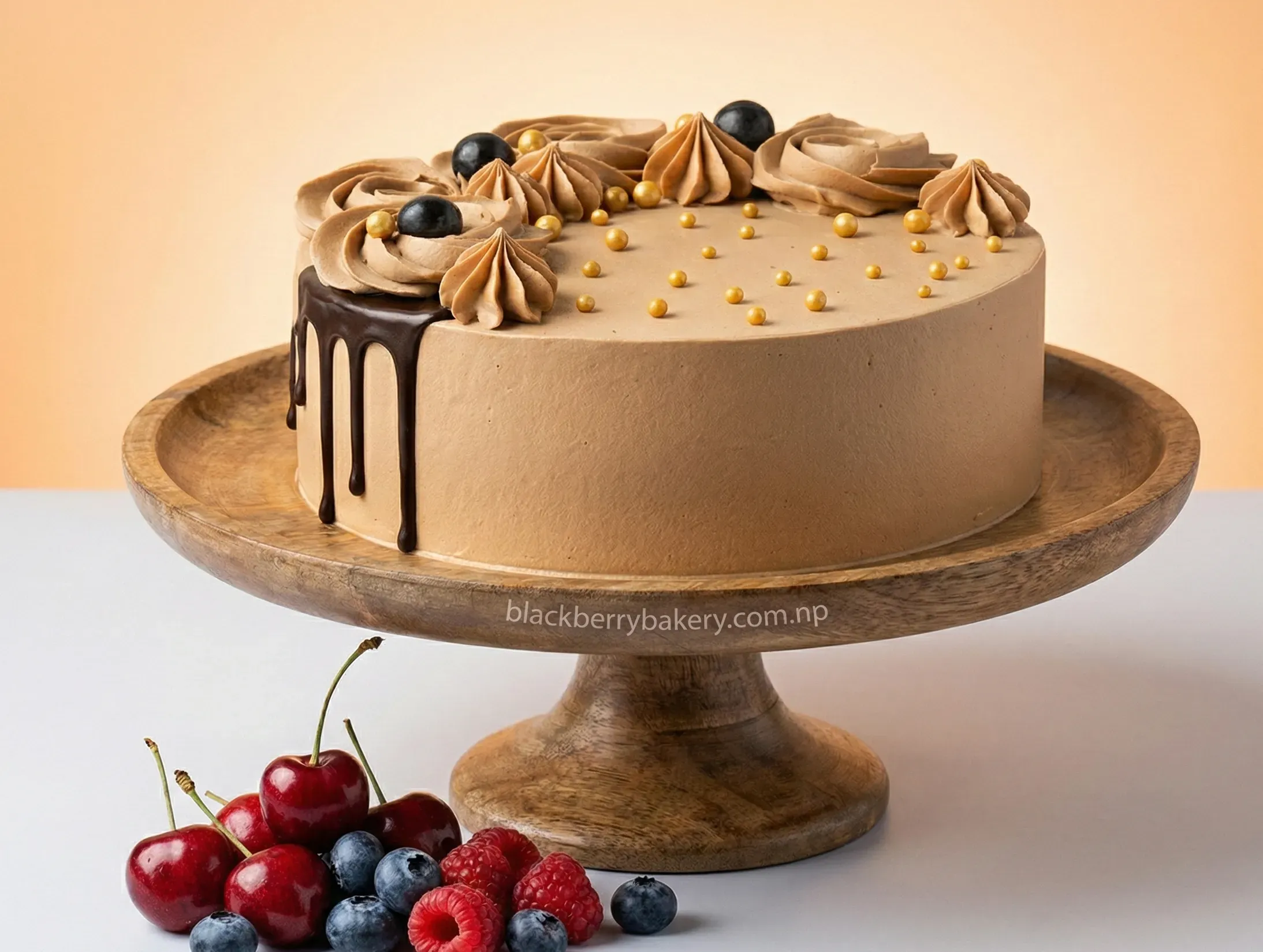 Chocolate Truffle Cream Design Cake