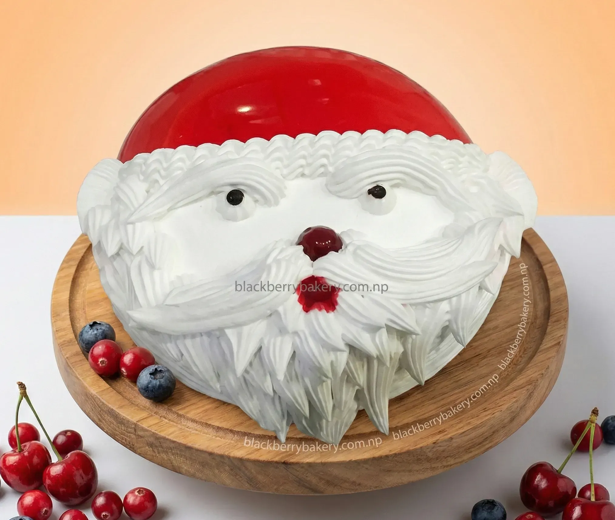 Santa Face Design Christmas Cake
