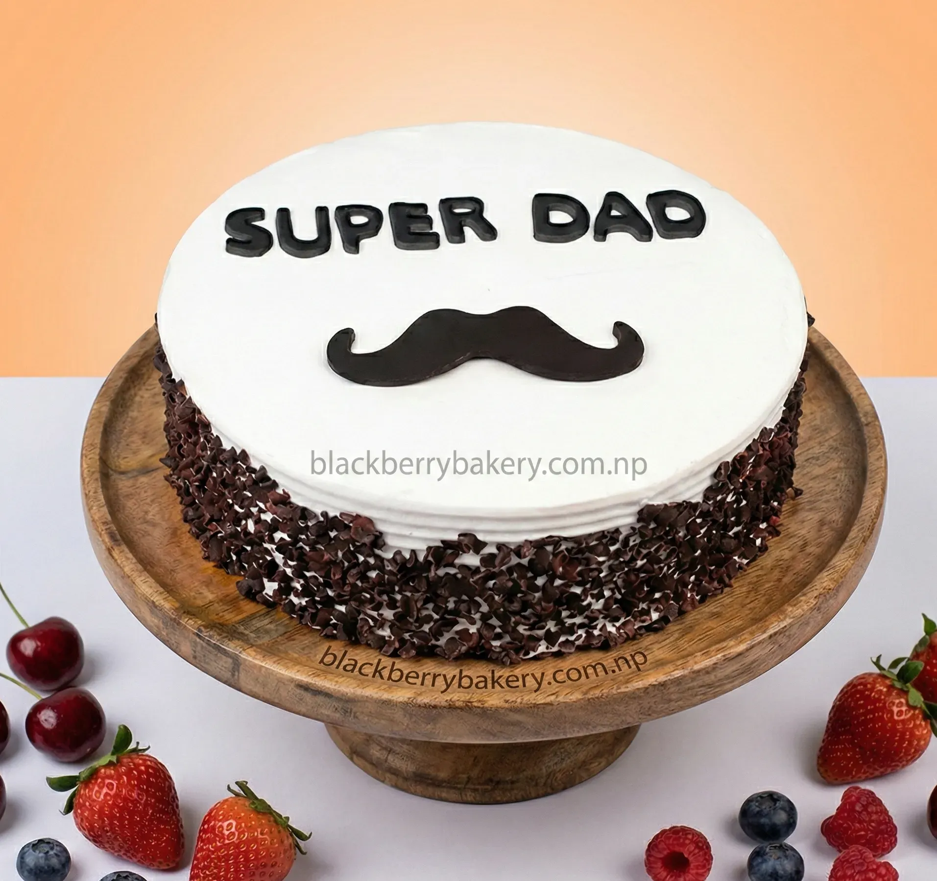 Super Dad Mustache Cake-Father's Day