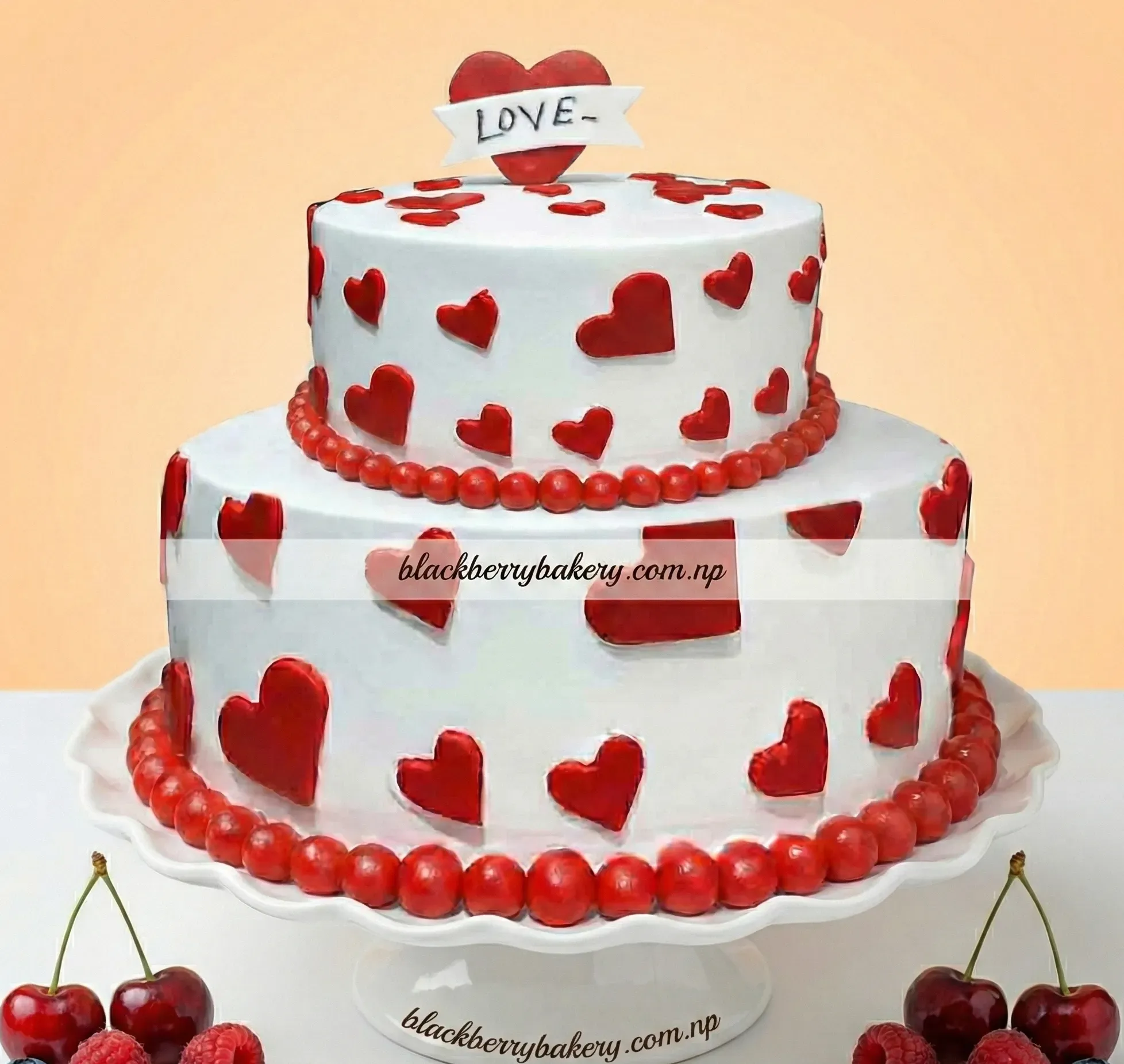Multi Tier Love Wedding Cake