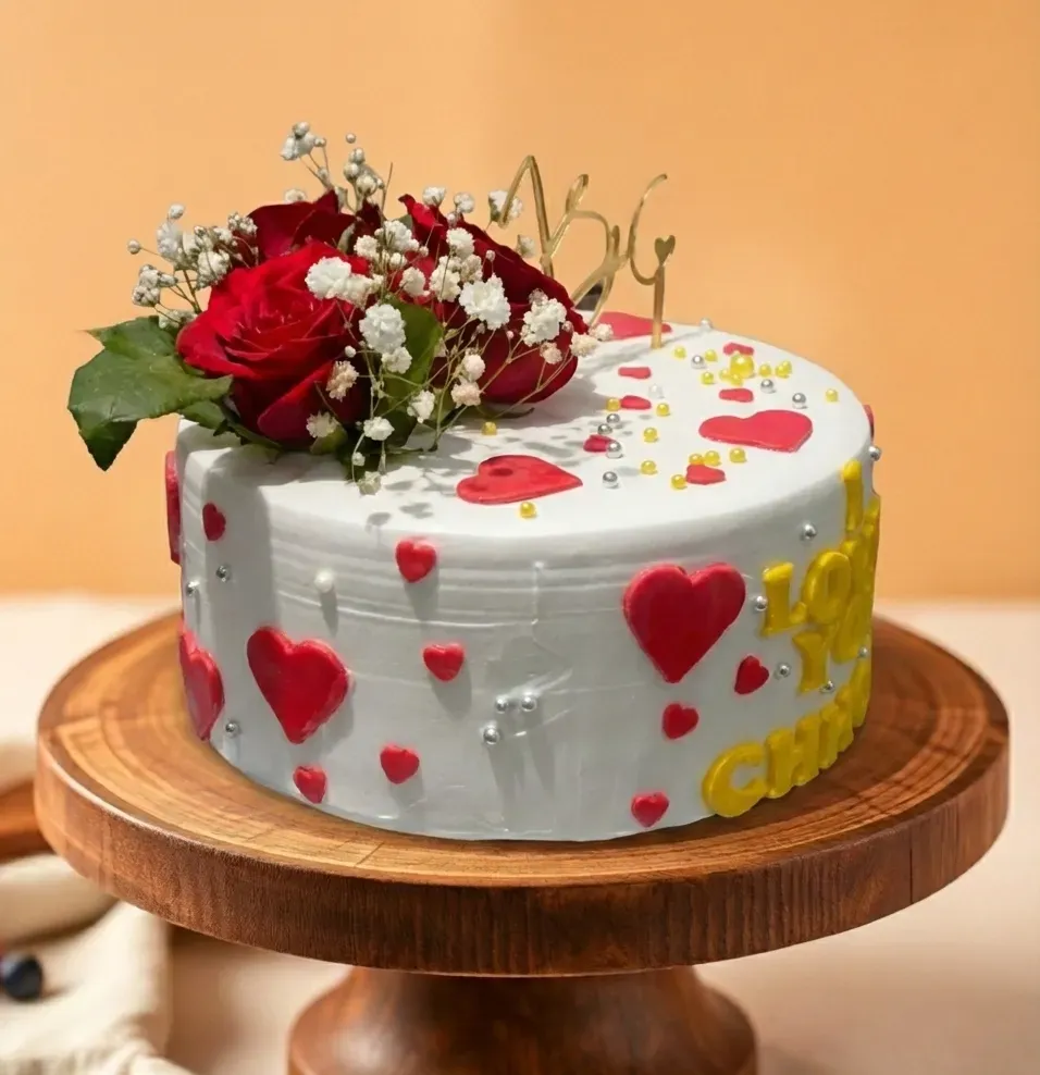 Red Rose Elegance Cake