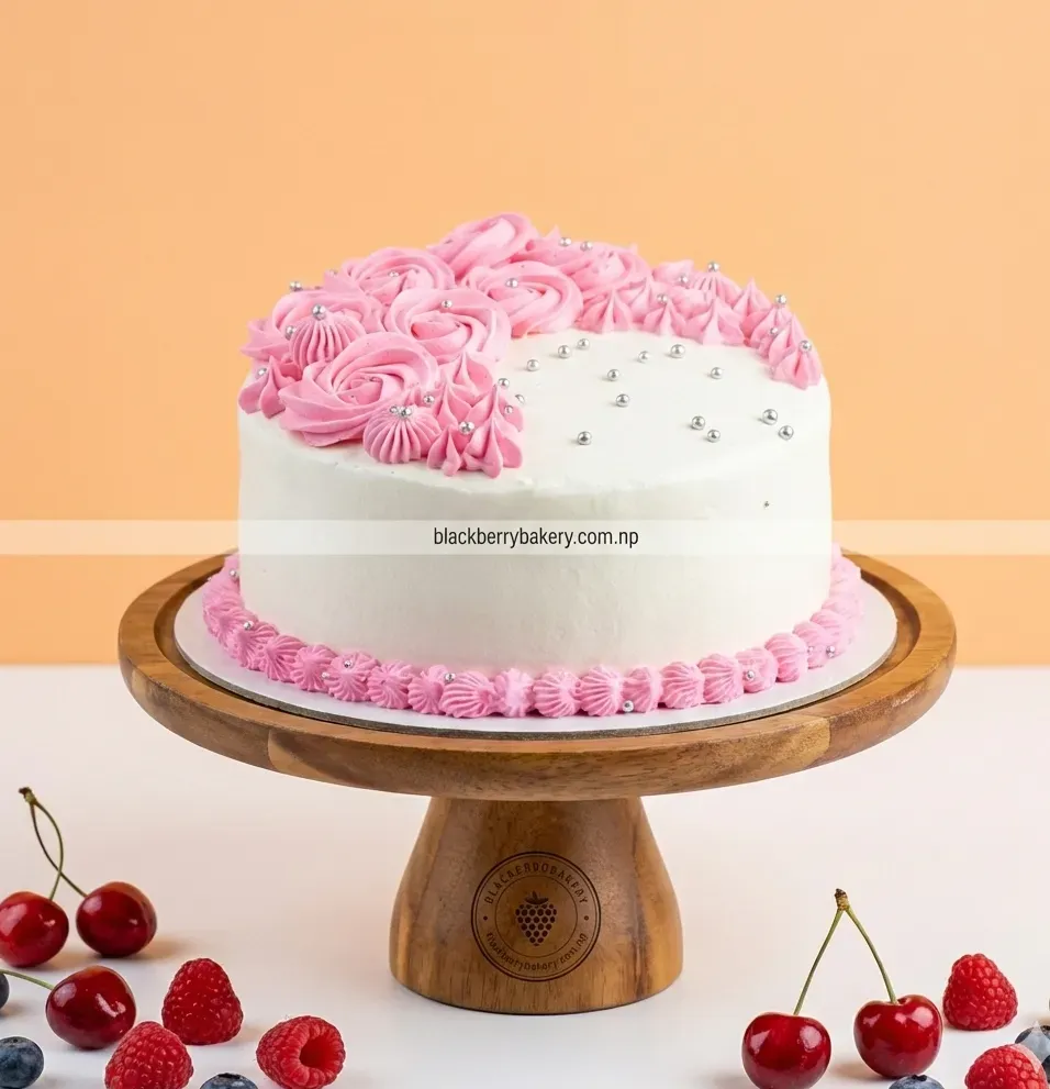  Pink  Floral Beauty Cake