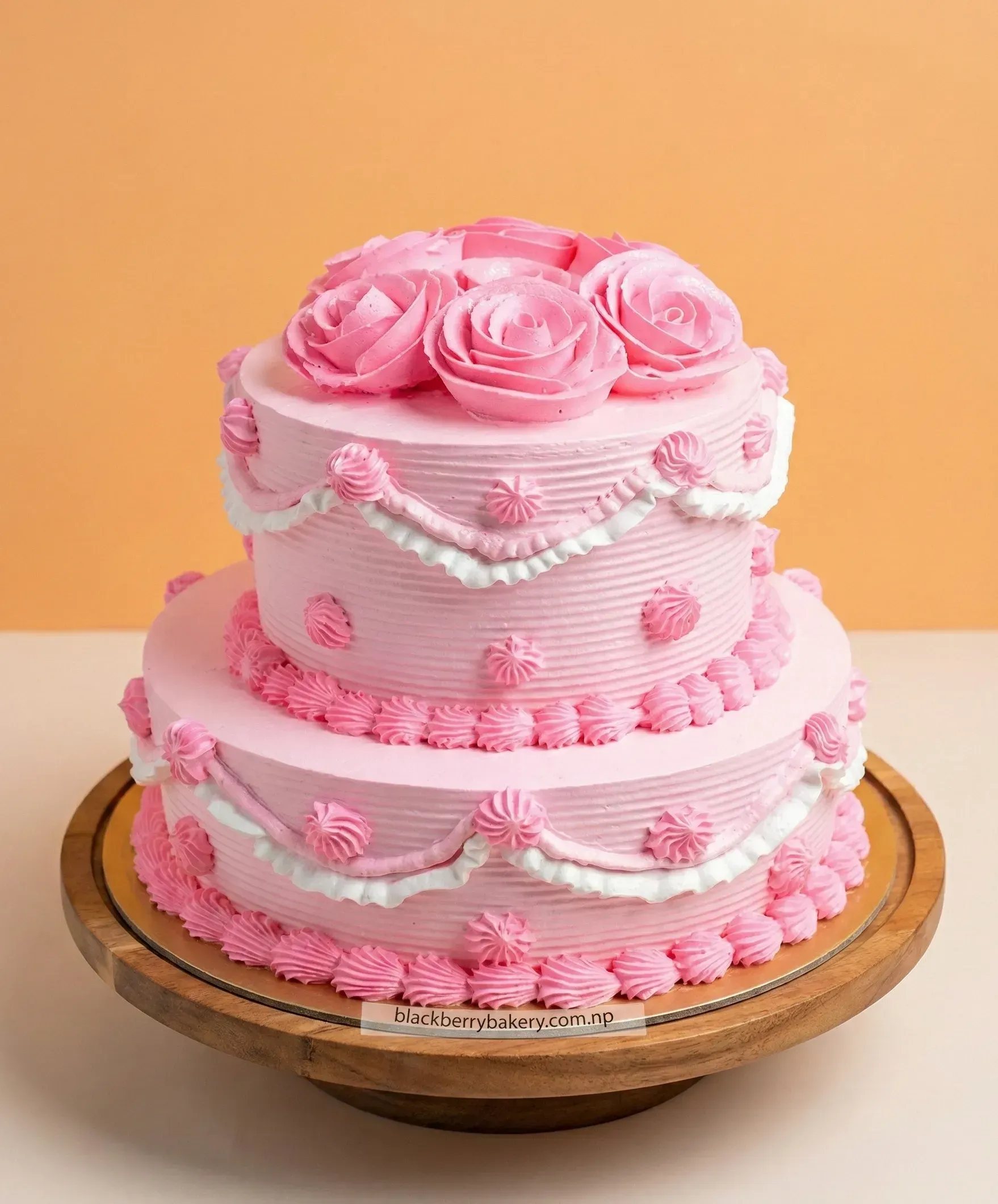 Multi Layer Pink Design Cake